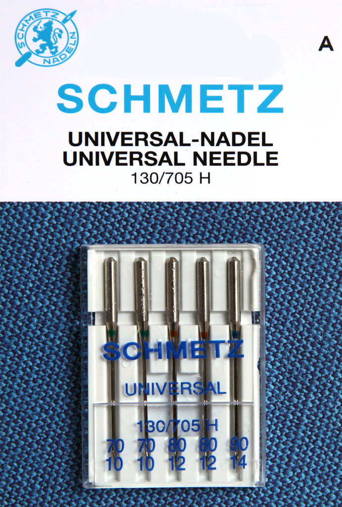 5 Schmetz Öhrschlitz Nähmaschinen Nadeln 705 HDK Stärke 80/12 