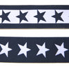 Gummiband Marineblau Weiße Sterne 40 mm breit