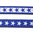 Gummiband Blau - Royalblau Weiße Sterne 20 mm breit