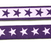 Gummiband Violett Weiße Sterne 20 mm breit