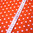 Baumwollstoff Patchwork Sterne Weiß auf Orange