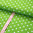 Baumwollstoff Baumwolle Punkte Dots Weiß 7mm Groß auf Grün