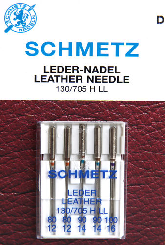 Schmetz LEDERnadel 5 Stück Stärke 80 90 100 130/705 H LL