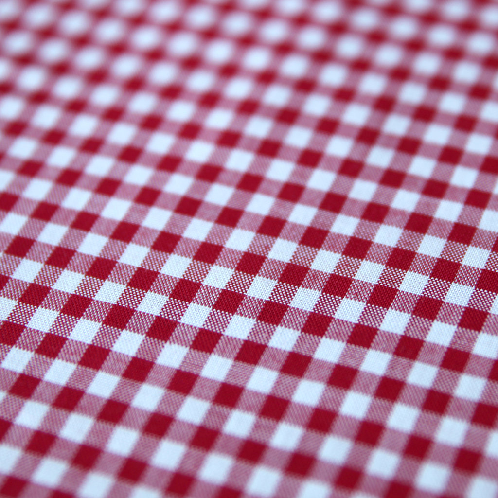 Baumwollstoff Check Karo Vichy Rot Weiß 5mm Groß Karierter Stoff Baumwole 