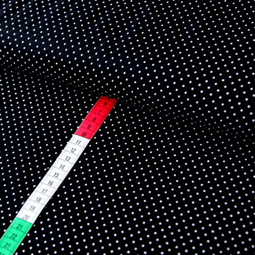 Jerseystoff 2mm Punkte Dots Tupfen Weiß auf Schwarz