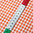 Baumwollstoff Check Karo Vichy Orange Weiß 5mm Groß